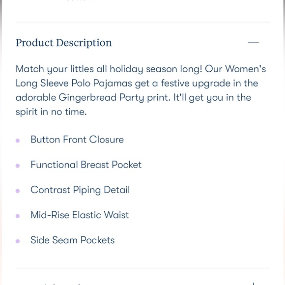 Gingerbread Party Long Sleeve Polo Pajamas (NWT) - Picture 7 of 8